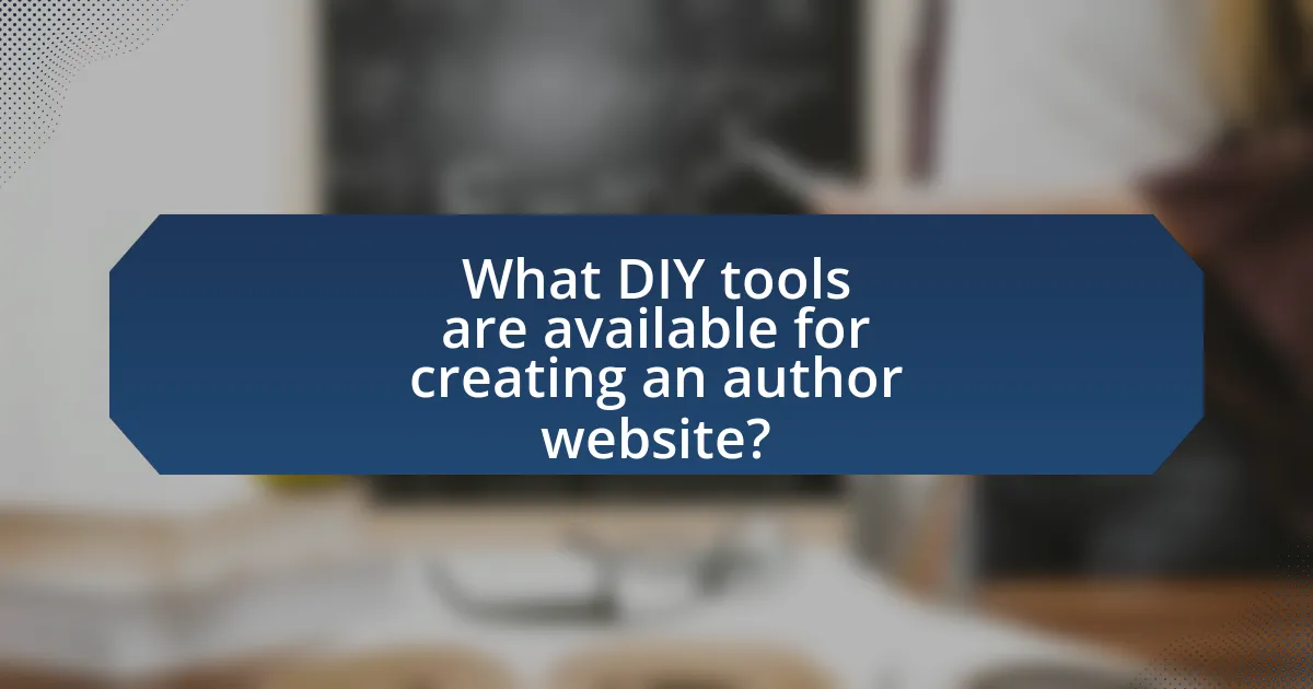 What DIY tools are available for creating an author website?
