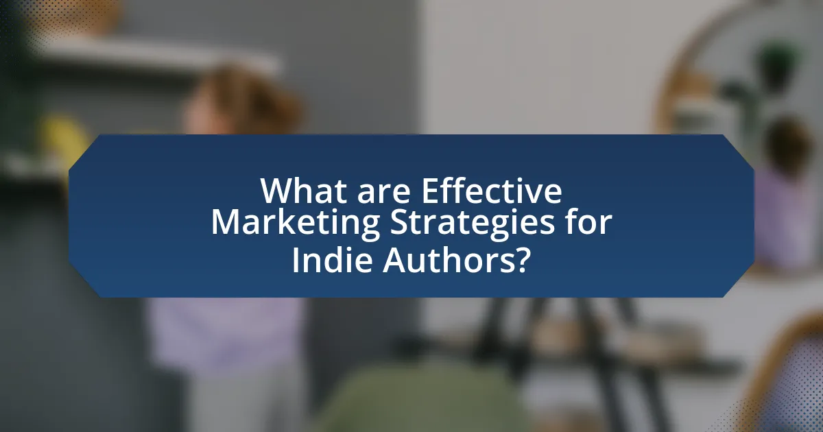 What are Effective Marketing Strategies for Indie Authors?