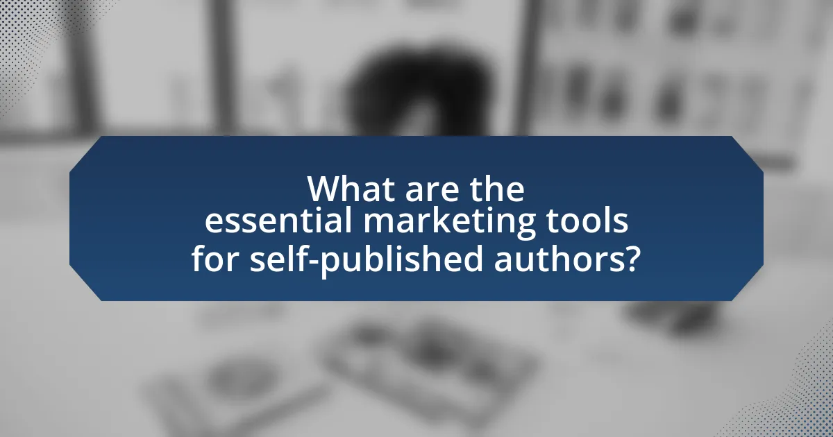 What are the essential marketing tools for self-published authors?